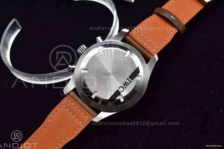 Pilot Dial Functional Edition Best ZF IW377726 Brown V A7750 1:1 Leather on 1001 Strap Green Chronograph 1029